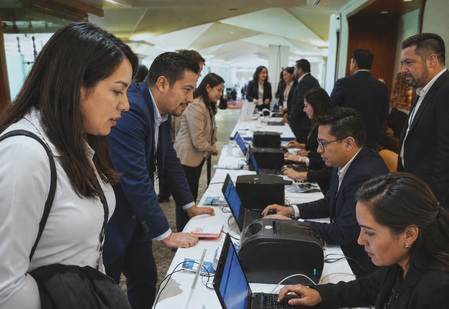 Mesa de registro.